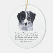 Border-Collie-Andenken Keramikornament (Links)