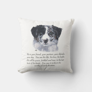 Border Collie Andenken Kissen