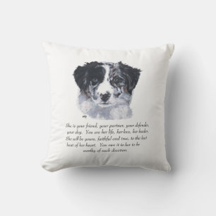 Border Collie Andenken Kissen