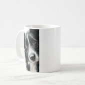 Border Collie-Aquarellporträt Kaffeetasse (Vorderseite Links)