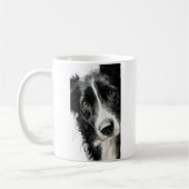 Border Collie-Aquarellporträt Kaffeetasse (Links)