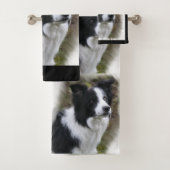 Border Collie Art Badhandtuch Set (Insitu)