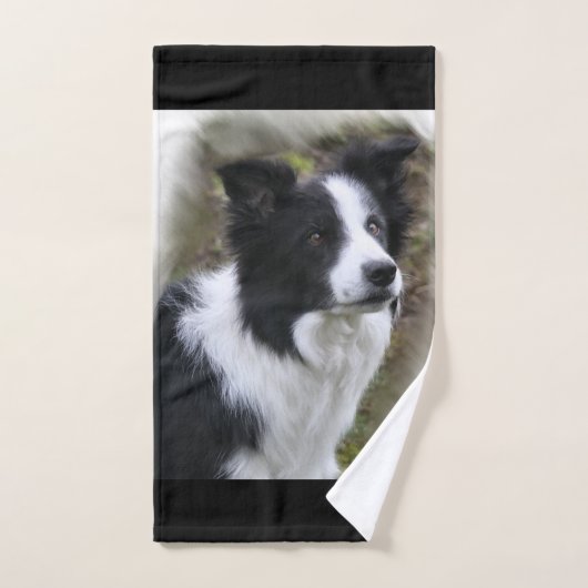 Border Collie Art Badhandtuch Set (Handtuch)