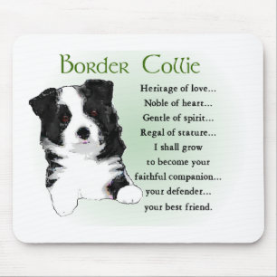 Border Collie Art Geschenke Mousepad