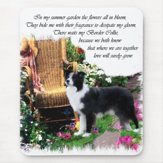 Border Collie Art Geschenke Mousepad (Vorne)