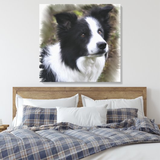 Border Collie Art Leinwanddruck (Insitu (Schlafzimmer))