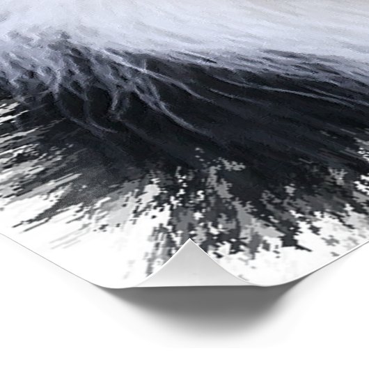 Border Collie Art Poster (Ecke)