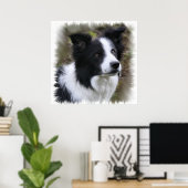 Border Collie Art Poster (Heimbüro)
