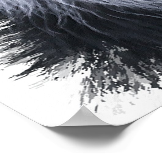 Border Collie Art Poster (Ecke)