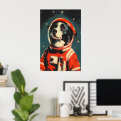 Border Collie Astronaut Poster, Border Collie Poster (Heimbüro)
