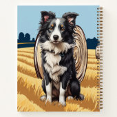 Border Collie auf dem Bauernhof Notizblock (Rückseite)