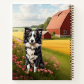 Border Collie auf dem Bauernhof Notizblock (Rückseite)