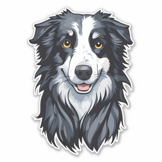 Border Collie Aufkleber (Vorderseite)