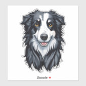 Border Collie Aufkleber (Blatt)