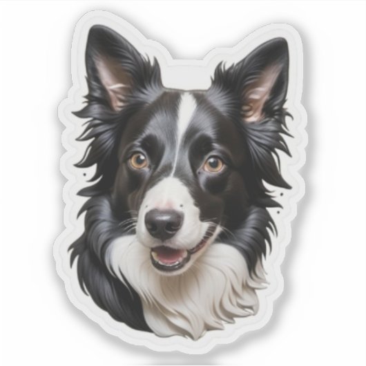 Border Collie Aufkleber (Vorderseite)