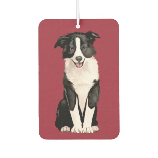 Border Collie Autolufterfrischer (Vorderseite)