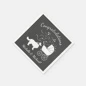 Border Collie Baby Dusche Serviette (Ecke)
