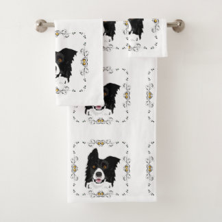 Border Collie Badhandtuch Set