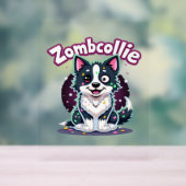 Border Collie BC Zombie Dog Halloween Essential T- Acrylschild (Neutral)