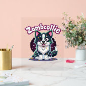 Border Collie BC Zombie Dog Halloween Essential T- Acrylschild (Hochzeit)