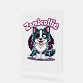 Border Collie BC Zombie Dog Halloween Essential T- Acrylschild (Winkel)