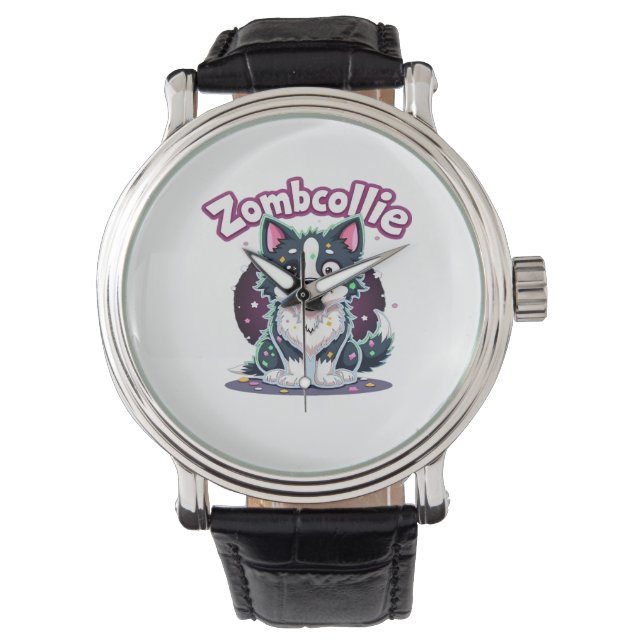 Border Collie BC Zombie Dog Halloween Essential T- Armbanduhr (Vorderseite)