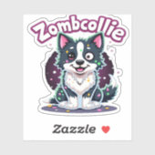 Border Collie BC Zombie Dog Halloween Essential T- Aufkleber (Blatt)