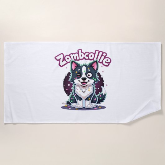 Border Collie BC Zombie Dog Halloween Essential T- Strandtuch (Vorderseite)