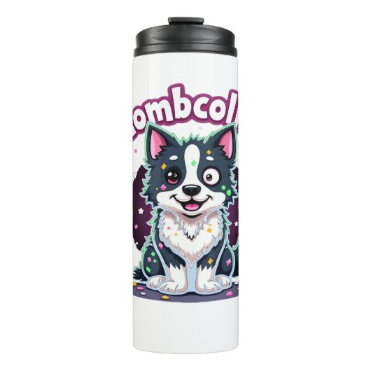 Border Collie BC Zombie Dog Halloween Essential T- Thermosbecher (Vorderseite)