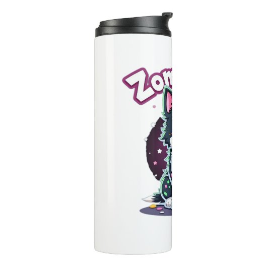 Border Collie BC Zombie Dog Halloween Essential T- Thermosbecher (Nach links gedreht)