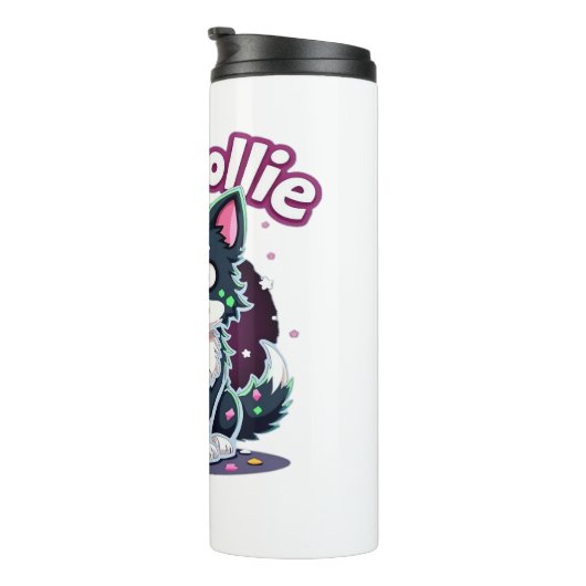 Border Collie BC Zombie Dog Halloween Essential T- Thermosbecher (Nach rechts gedreht)