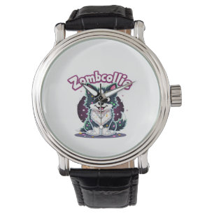 Border Collie BC Zombie-Hund Halloween Essential T Armbanduhr