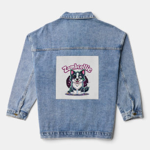 Border Collie BC Zombie Hund Halloween Essential T Jeansjacke