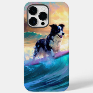 Border Collie Beach Surf Malerei Case-Mate iPhone 14 Pro Max Hülle