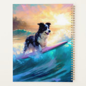 Border Collie Beach Surf Malerei Planer (Rückseite)