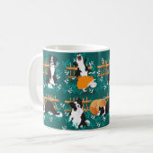 Border Collie beim Schaf Kaffeetasse (Vorderseite Links)