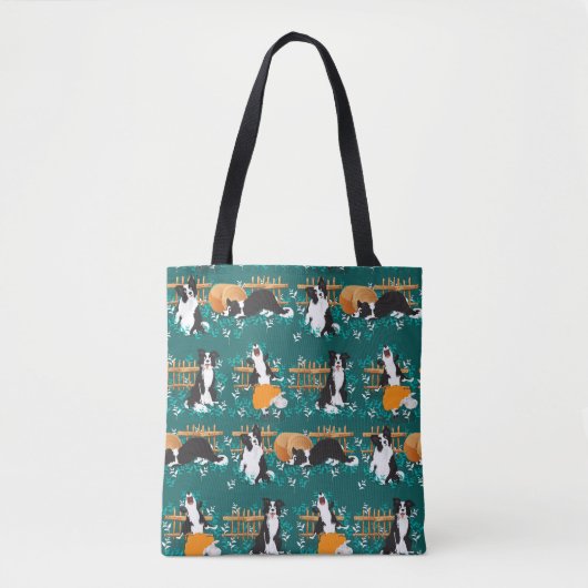 Border Collie beim Schaf Tasche (Vorderseite)