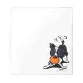 Border Collie beim Spielen Notizblock (Vorderseite)