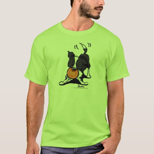 Border Collie beim Spielen T-Shirt (Vorderseite)