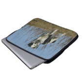 Border-Collie-Bein angehoben Laptopschutzhülle (Vorne Knopf)