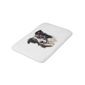 Border Collie Berühmtes Design - Smartest Badematte (Schrägansicht)