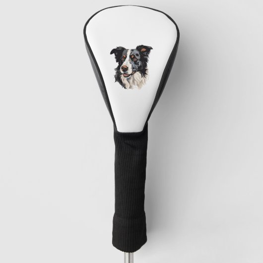 Border Collie Berühmtes Design - Smartest Golf Headcover (Vorderseite)