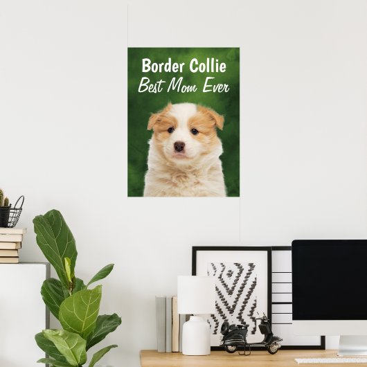 Border Collie Best Mama Poster (Heimbüro)