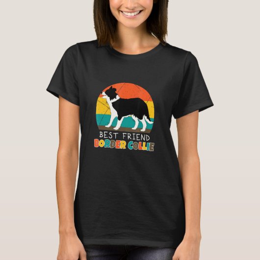 Border Collie Bester Freund Hundebesitzer T-Shirt (Vorderseite)