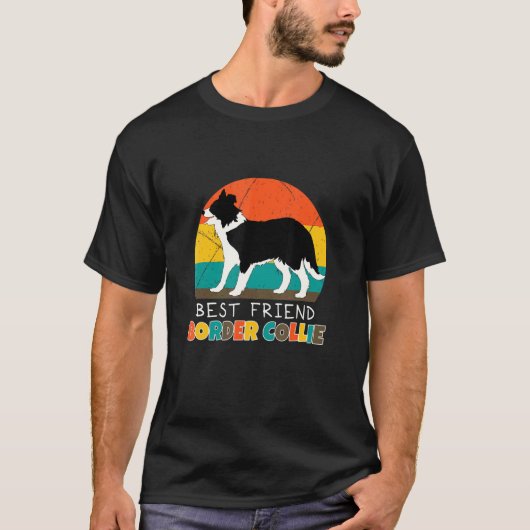 Border Collie Bester Freund Hundebesitzer T-Shirt (Vorderseite)