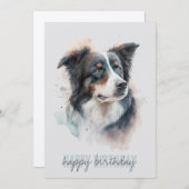 Border Collie Birthday Card Dankeskarte (Vorne/Hinten)