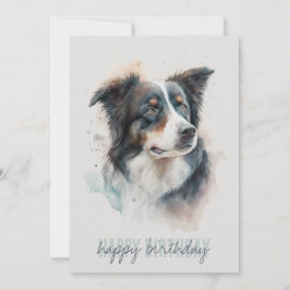 Border Collie Birthday Card Dankeskarte