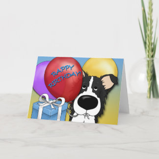 Border Collie Birthday Card Karte
