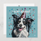 Border Collie Birthday Karte (Vorne/Hinten)