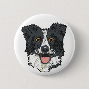 Border Collie Button